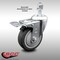 Service Caster 4 Inch SS Thermoplastic Rubber 1/2 Inch Threaded Stem Caster with Total Lock Brake SCC-SSTSTTL20S414-TPRB-121315 - alternate 1